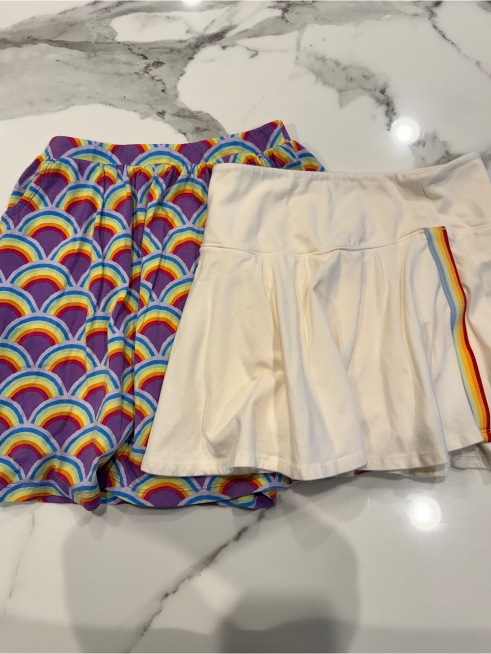 Pair of Girls’ Rainbow Skorts L